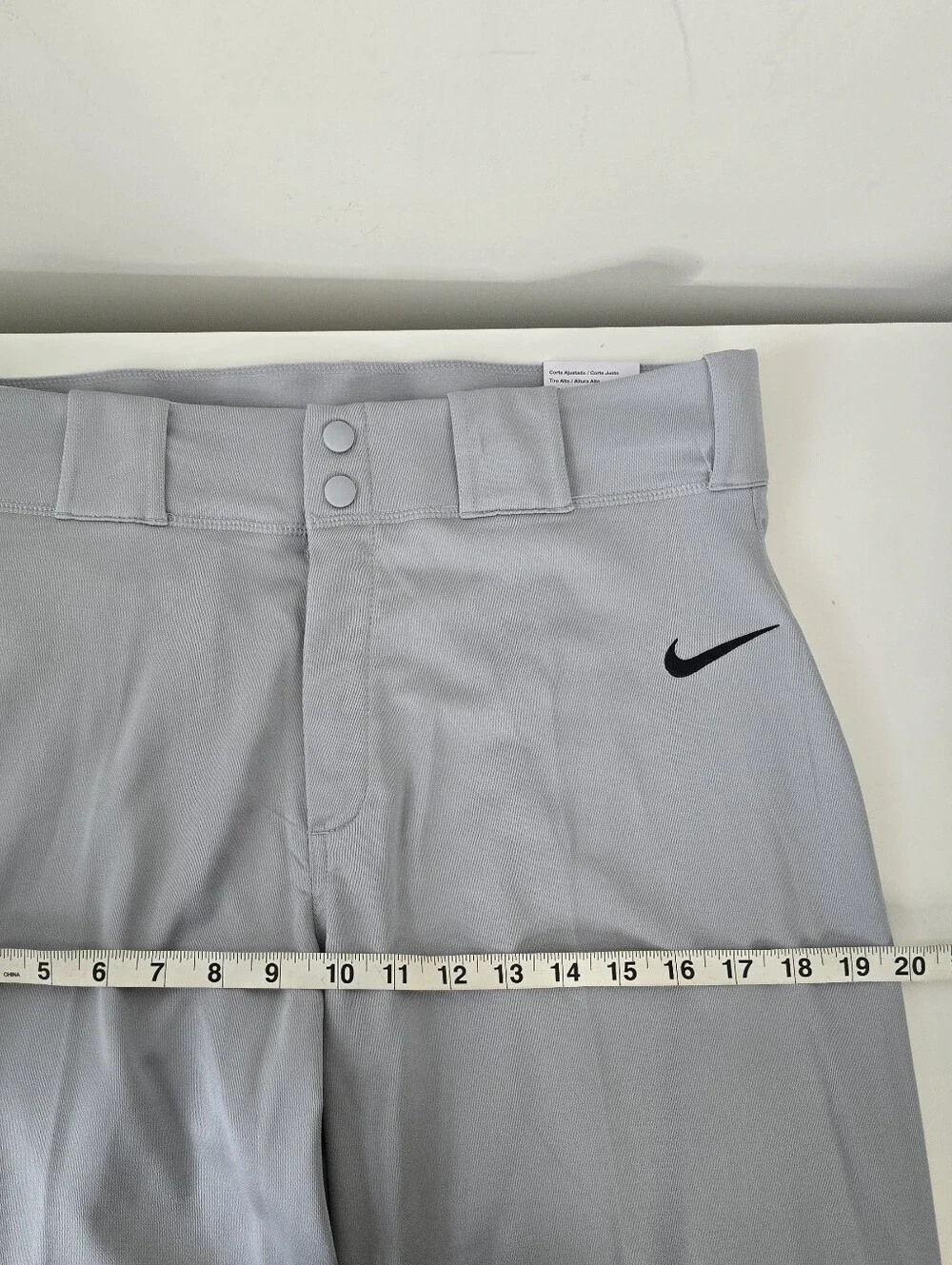 Nike Pro Core Baseball Pants Wolf Grey Large NWT Slim Fit High Rise Full Length